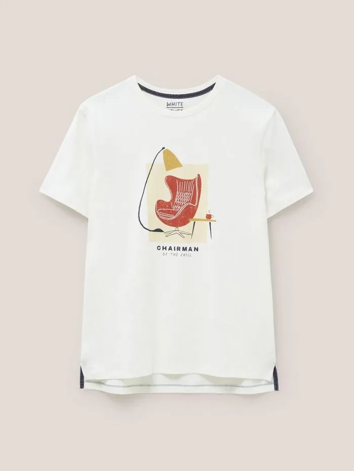 Men TSHIRTS White Stuff Chairman Graphic Tee Natural White Men TSHIRTS White Stuff Chairman Graphic Tee Natural White