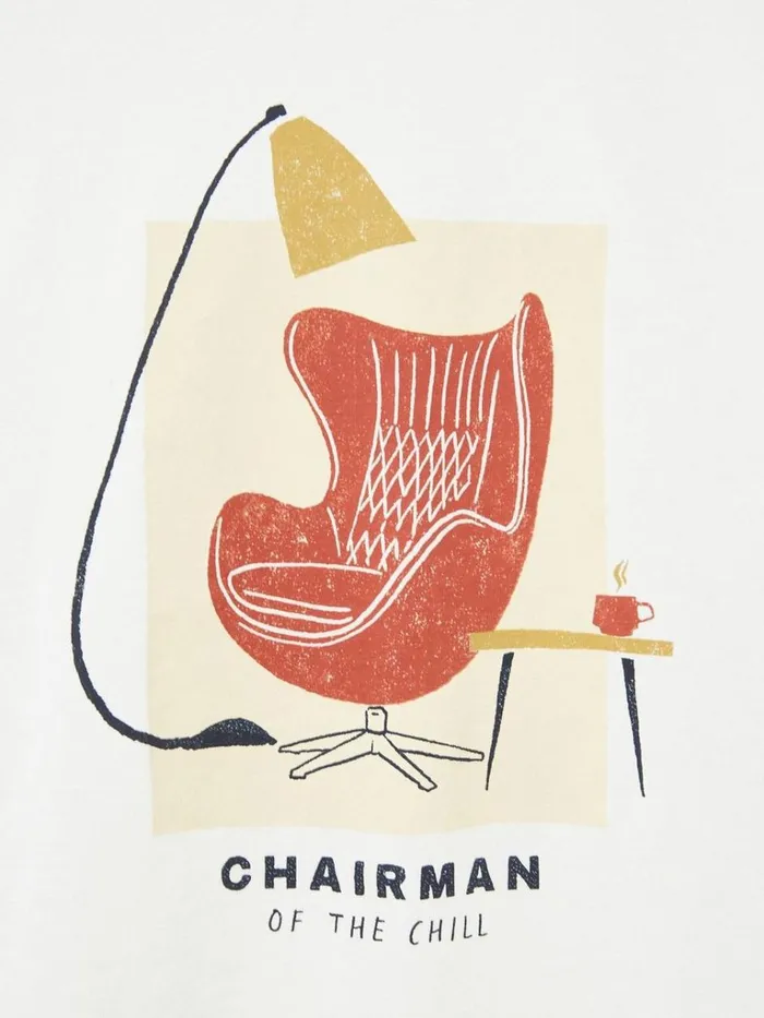 Men TSHIRTS White Stuff Chairman Graphic Tee Natural White Men TSHIRTS White Stuff Chairman Graphic Tee Natural White