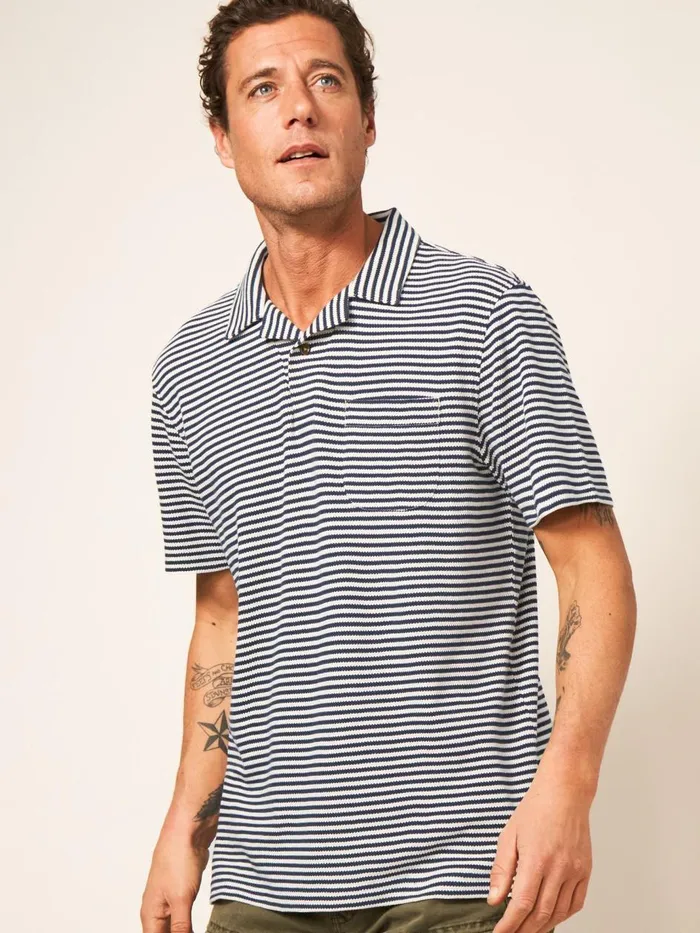 Men TSHIRTS White Stuff Revere Stripe Polo Dark Navy Men TSHIRTS White Stuff Revere Stripe Polo Dark Navy