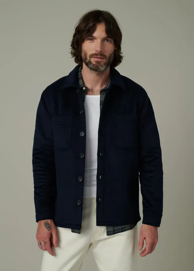Men Tops Tees Joe039s Jeans LEON WOOL OVERSHIRT True Navy