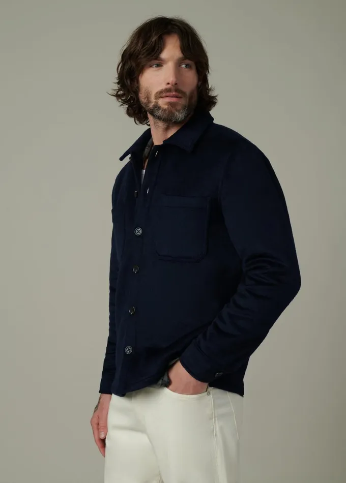 Men Tops Tees Joe039s Jeans LEON WOOL OVERSHIRT True Navy