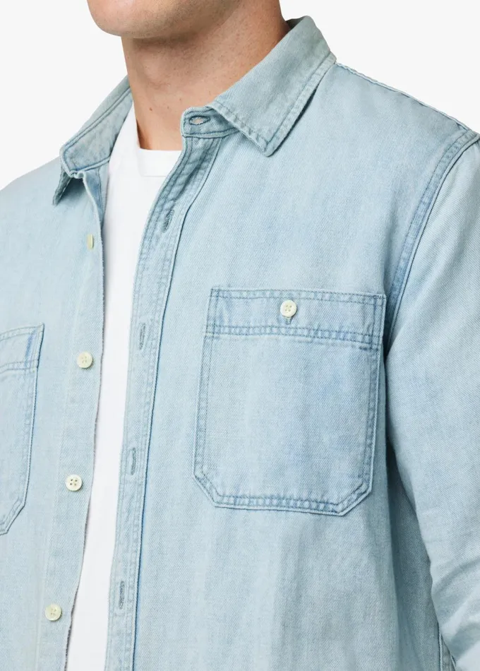 Men Tops Tees Joe039s Jeans LOU INDIGO LINEN SHIRT Spring Sky Men Tops Tees Joe039s Jeans LOU INDIGO LINEN SHIRT Spring Sky