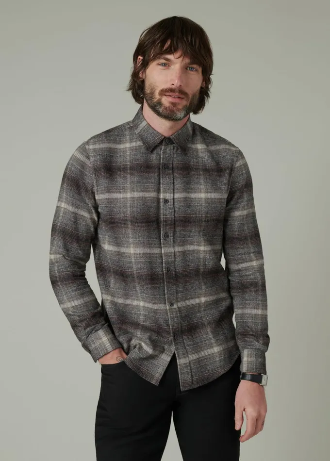 Men Tops Tees Joe039s Jeans OLIVER FLANNEL SHIRT Ombre Plaid