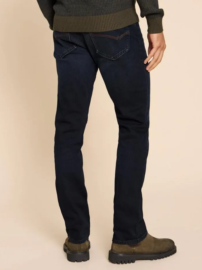 Men TROUSERS White Stuff Eastwood Straight Jean Black Denim