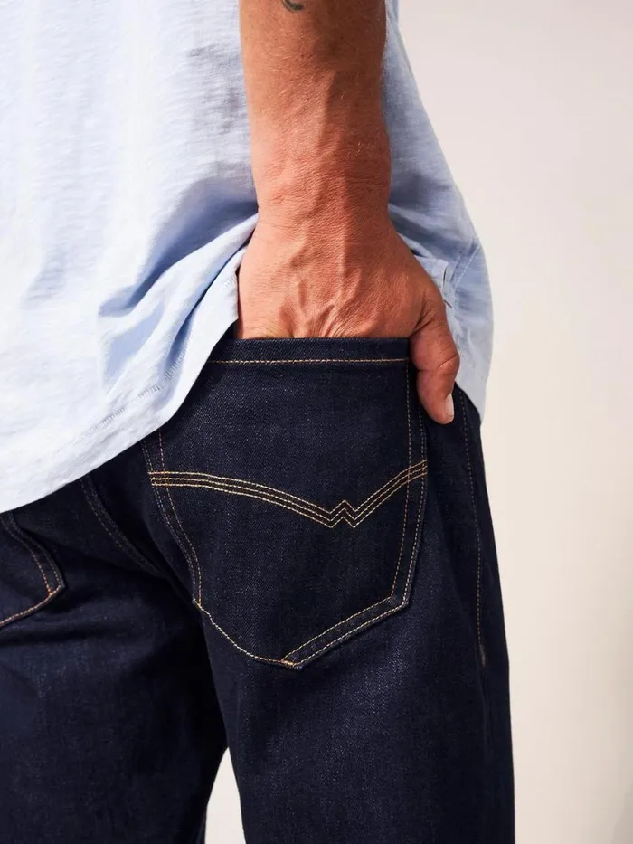 Men TROUSERS White Stuff Harwood Slim Jean Dk Denim
