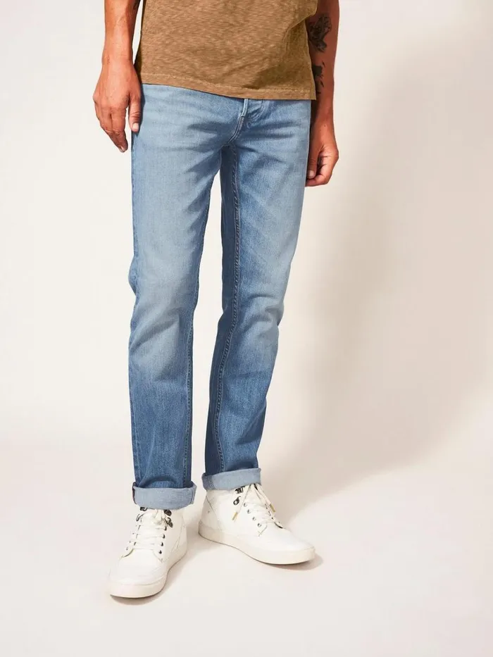Men TROUSERS White Stuff Harwood Straight Jean Light Denim