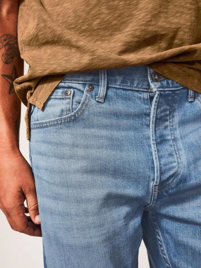 Men TROUSERS White Stuff Harwood Straight Jean Light Denim