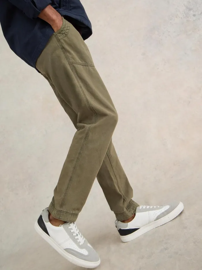 Men TROUSERS White Stuff Kegworth Organic Cargo Trouser Khaki Green Men TROUSERS White Stuff Kegworth Organic Cargo Trouser Khaki Green