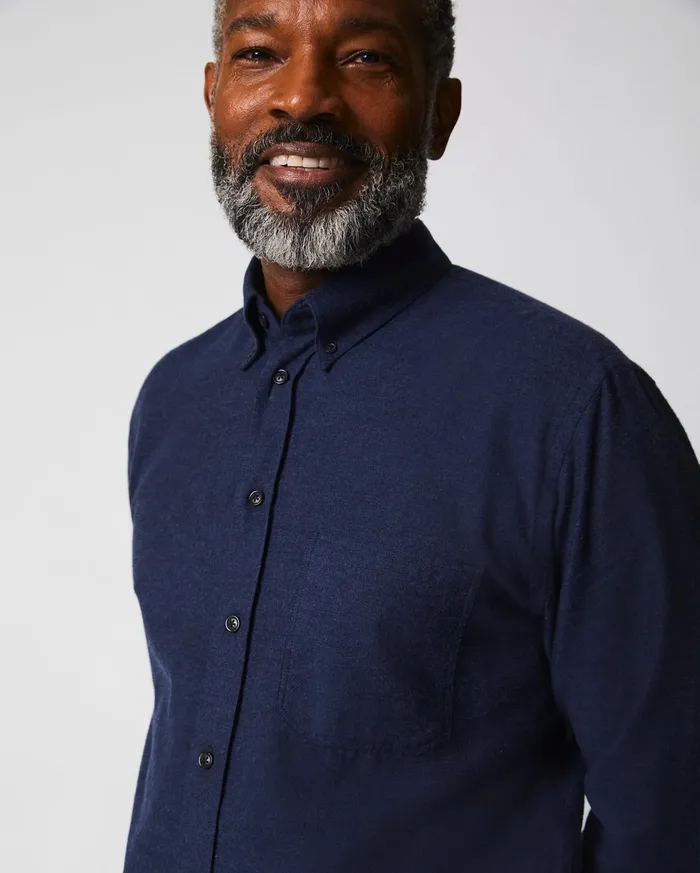 Men Tuscumbia Classic Shirt Navy Billy Reid Shirting