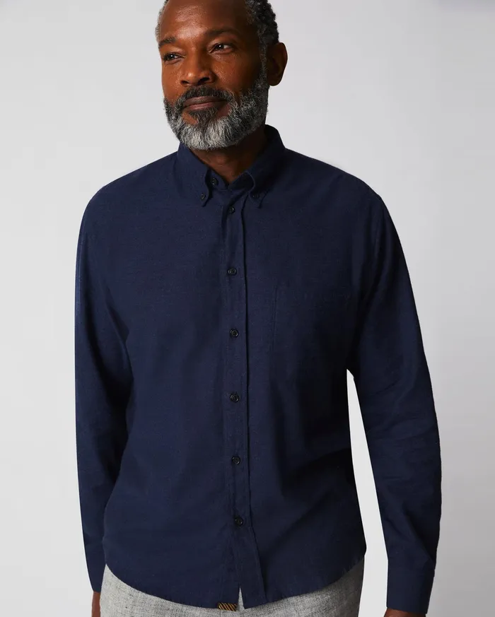 Men Tuscumbia Classic Shirt Navy Billy Reid Shirting