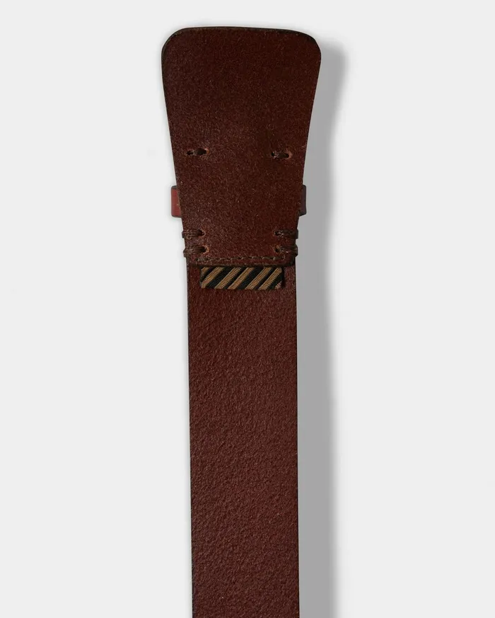 Men Uniform Leather Belt Cognac Billy Reid Suiting