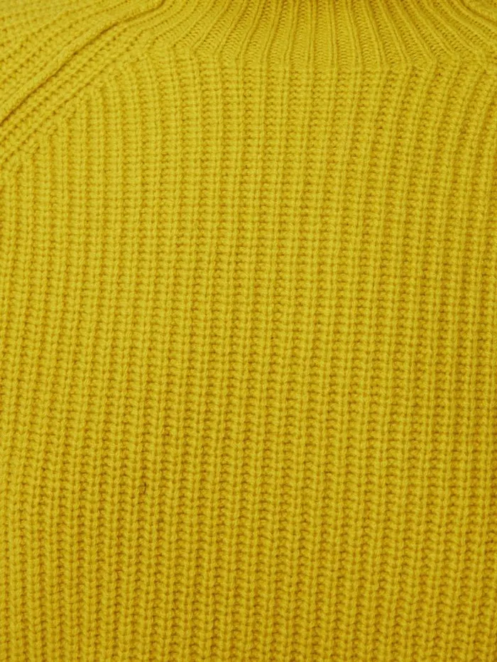 Merino Fishermans Rib Jumper Mustard Women Jigsaw Knitwear and Cashmere