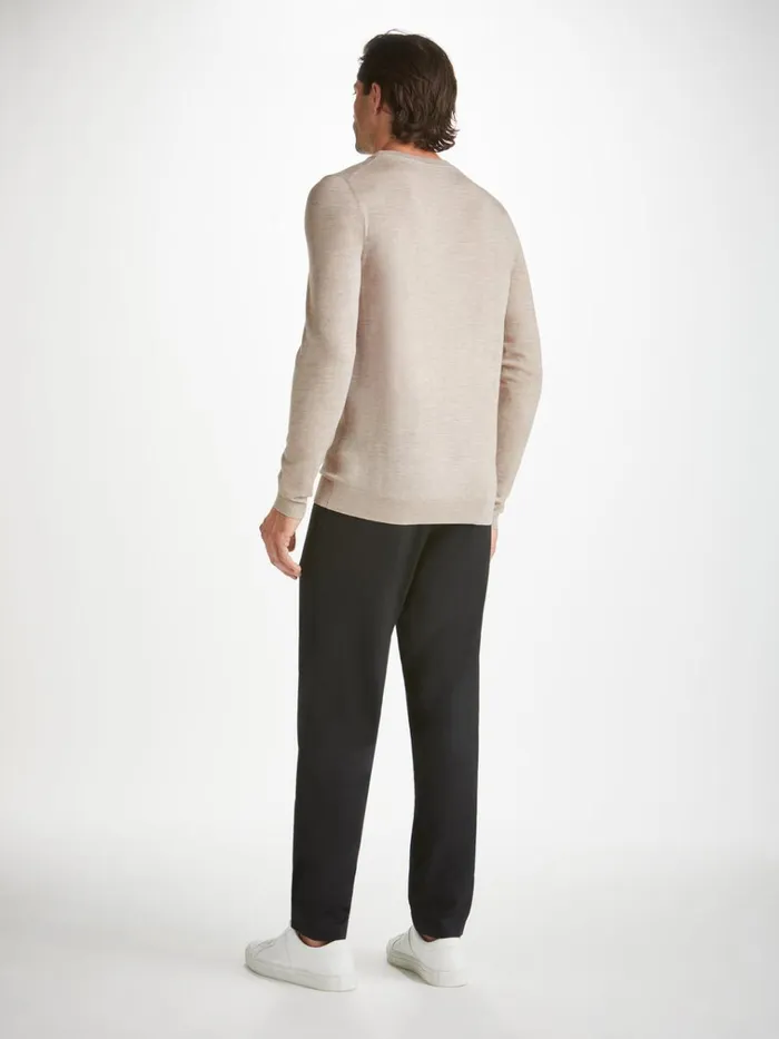 Merino Sweaters and Hoodies Men Derek Rose Sweater Orson Merino Wool Oat
