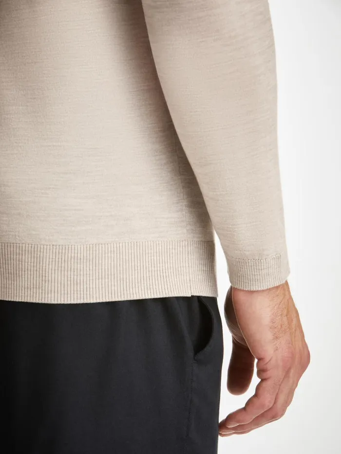 Merino Sweaters and Hoodies Men Derek Rose Sweater Orson Merino Wool Oat