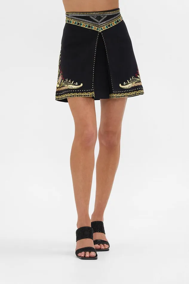 METAL STUDDED SHAPED WAISTBAND MINI SKIRT THEY CALLED HER NEFERTARI They Called Her Nefertari Womens Camilla Skirts