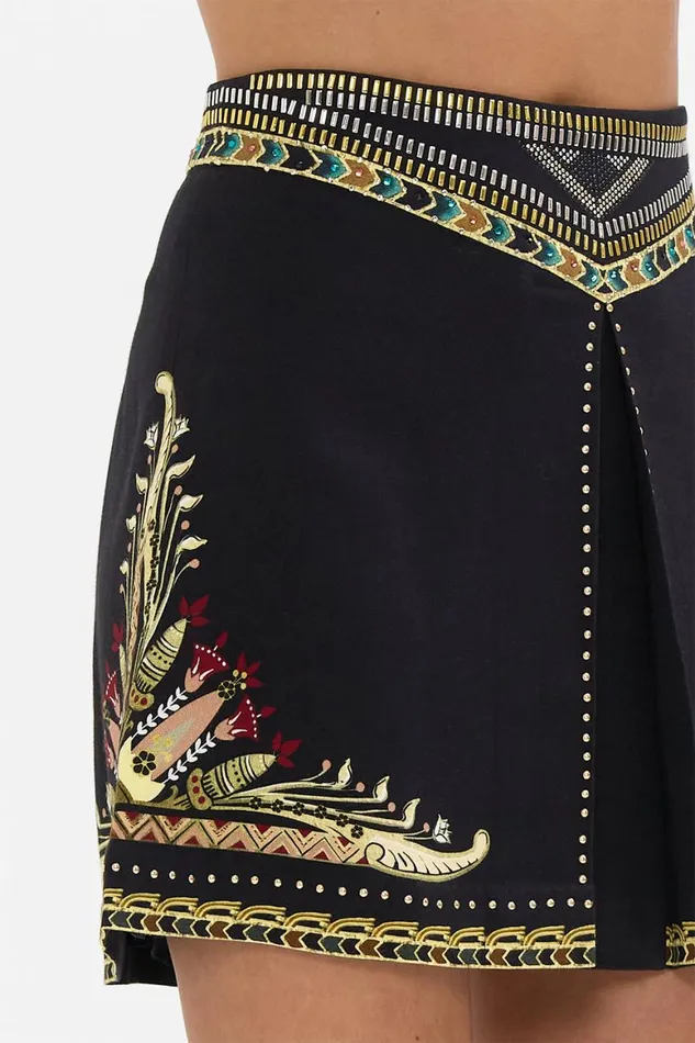 METAL STUDDED SHAPED WAISTBAND MINI SKIRT THEY CALLED HER NEFERTARI They Called Her Nefertari Womens Camilla Skirts