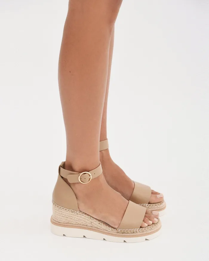 MID SANDALS Kelly mid heel wedges tan leather 8211 jomercer Women MID SANDALS Kelly mid heel wedges tan leather 8211 jomercer Women