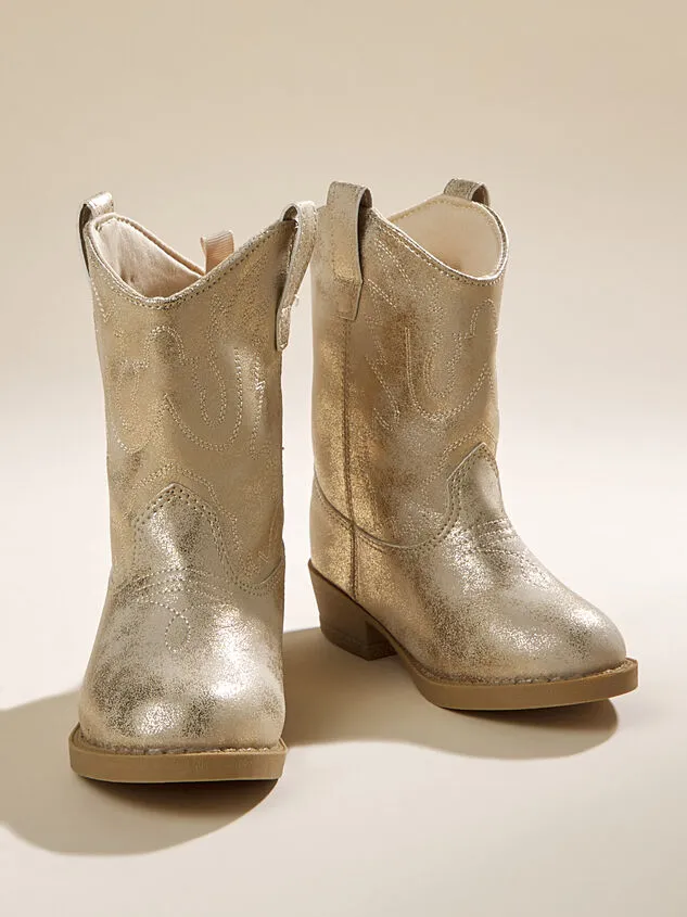 Miller Metallic Cowgirl Boots Gold GirlBoy Altar039d State Shoes