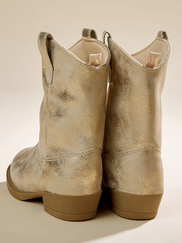 Miller Metallic Cowgirl Boots Gold GirlBoy Altar039d State Shoes