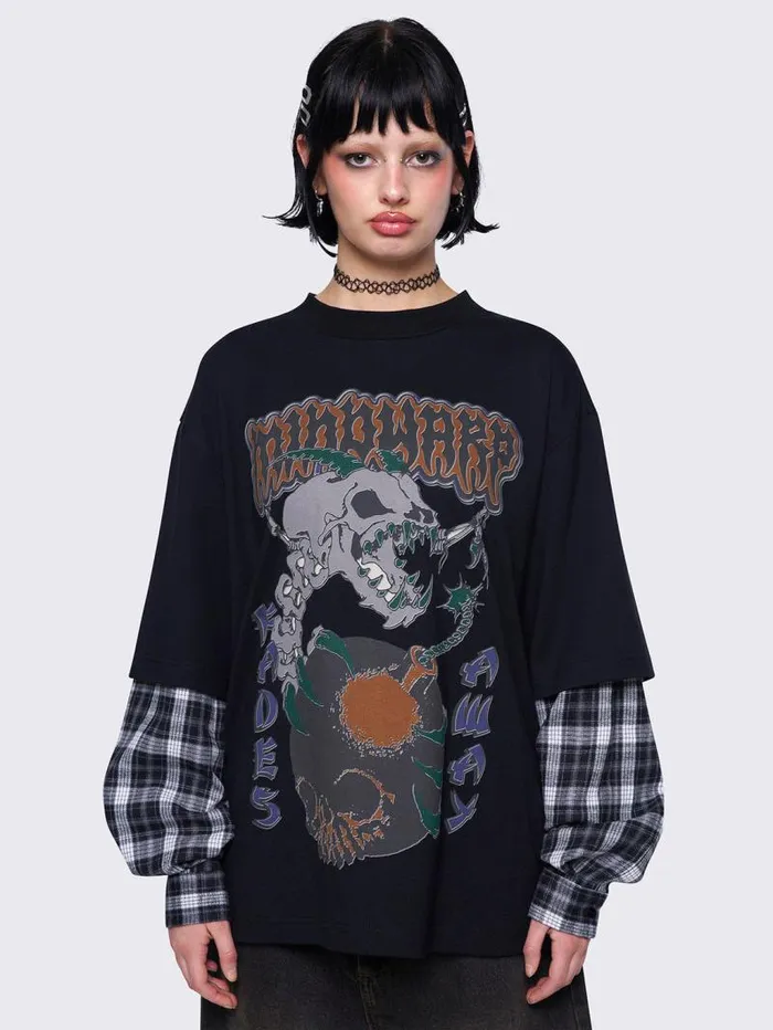 Mindwarp Layered Tshirt Women Minga London Tops and TShirts