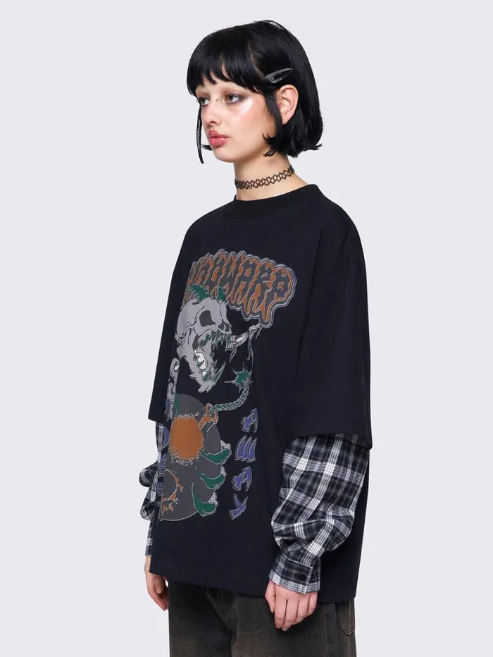 Mindwarp Layered Tshirt Women Minga London Tops and TShirts