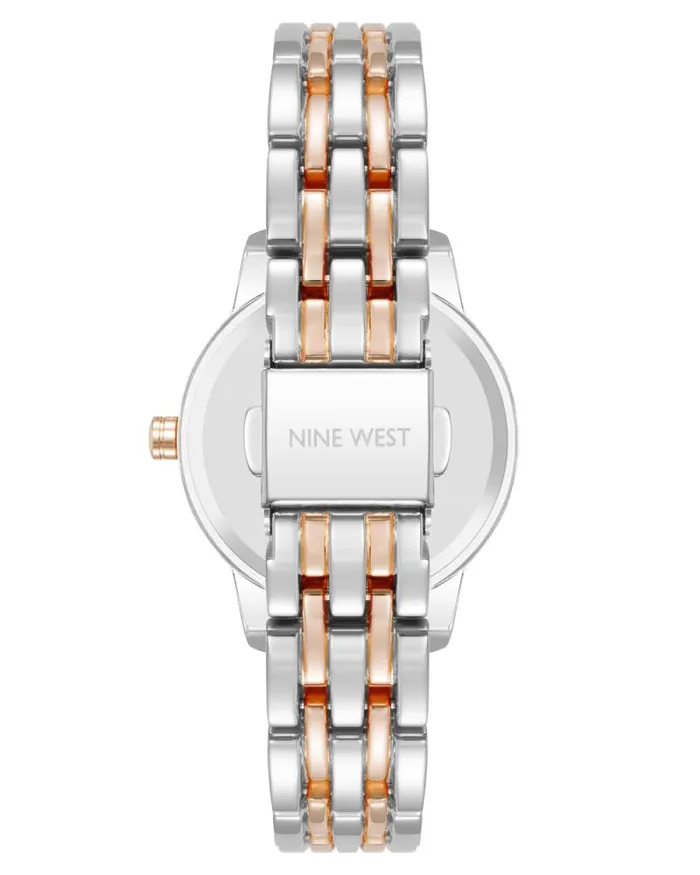Mini Boyfriend Watch Silver Women Nine West Straps Mini Boyfriend Watch Silver Women Nine West Straps