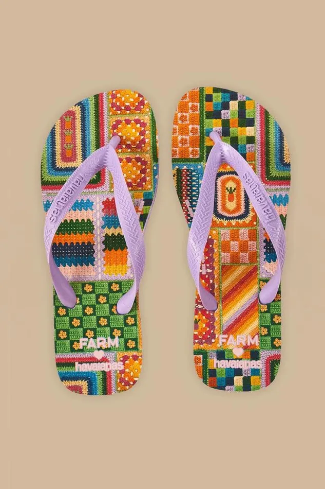 Mixed Crochet Havaianas Sandals Women FARM Rio Sandals Mixed Crochet Havaianas Sandals Women FARM Rio Sandals