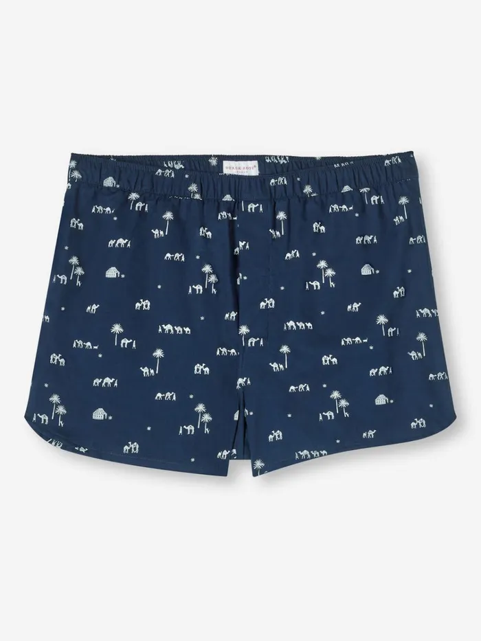 Modern Fit Boxer Shorts Men Derek Rose Modern Fit Boxers Nelson 99 Cotton Batiste Navy