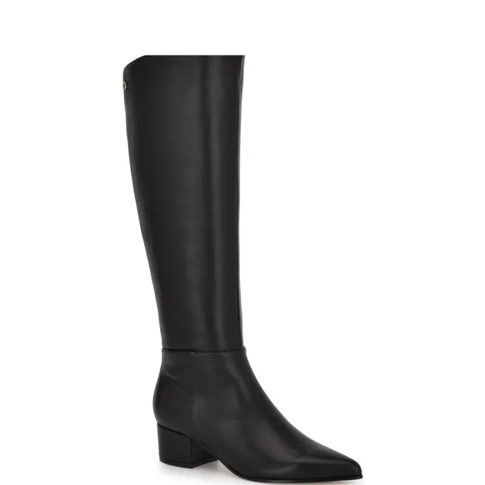 Morgin Knee High Dress Boots Black Leather Women Nine West Boots and Booties Morgin Knee High Dress Boots Black Leather Women Nine West Boots and Booties