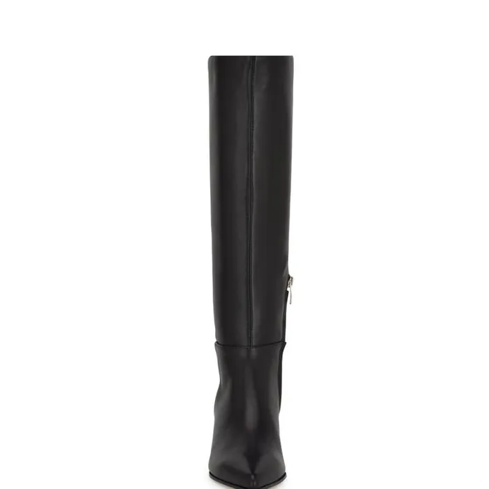 Morgin Knee High Dress Boots Black Leather Women Nine West Boots and Booties Morgin Knee High Dress Boots Black Leather Women Nine West Boots and Booties