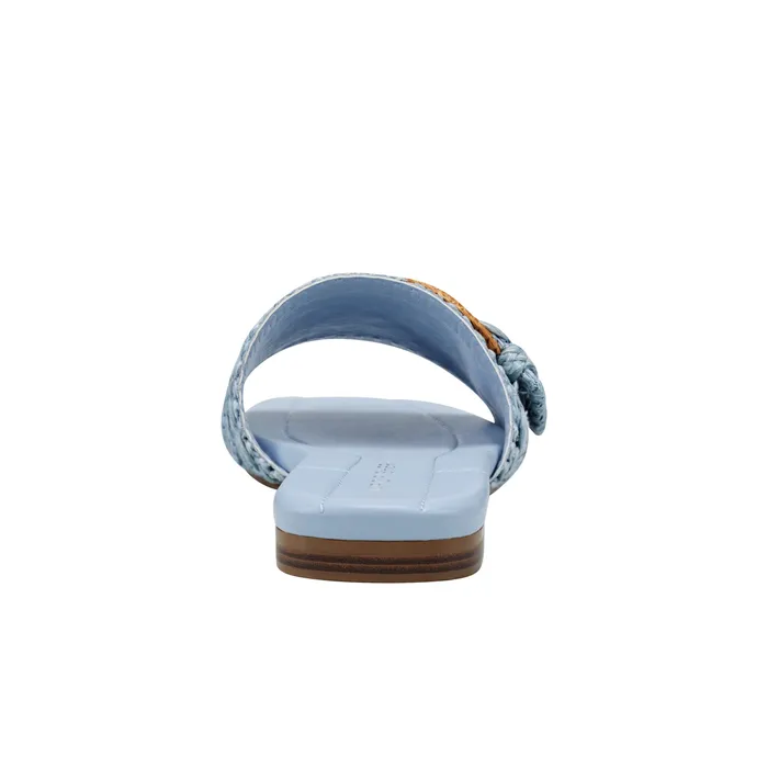 Mules and Slides Marc Fisher Women Loree Flat Slide Sandal Light Blue