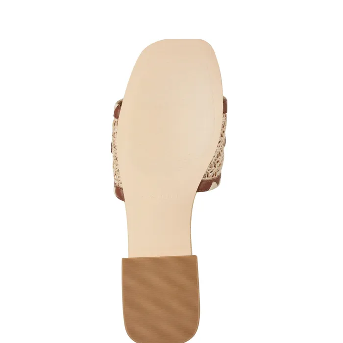 Mules and Slides Myami Slide Sandal NaturalBrown 8211 Marc Fisher Women