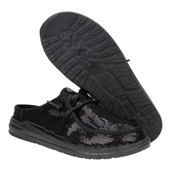 Mules Apparel Wendy Slip Sequin Black heydude
