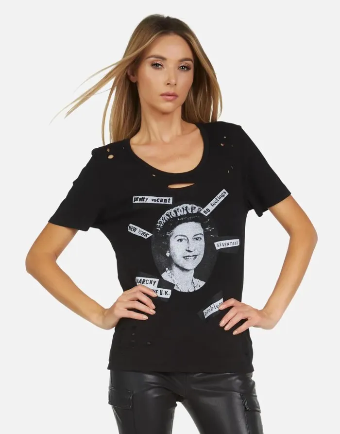 Myra X Sex Pistols Black Women Lauren Moshi Short Sleeve