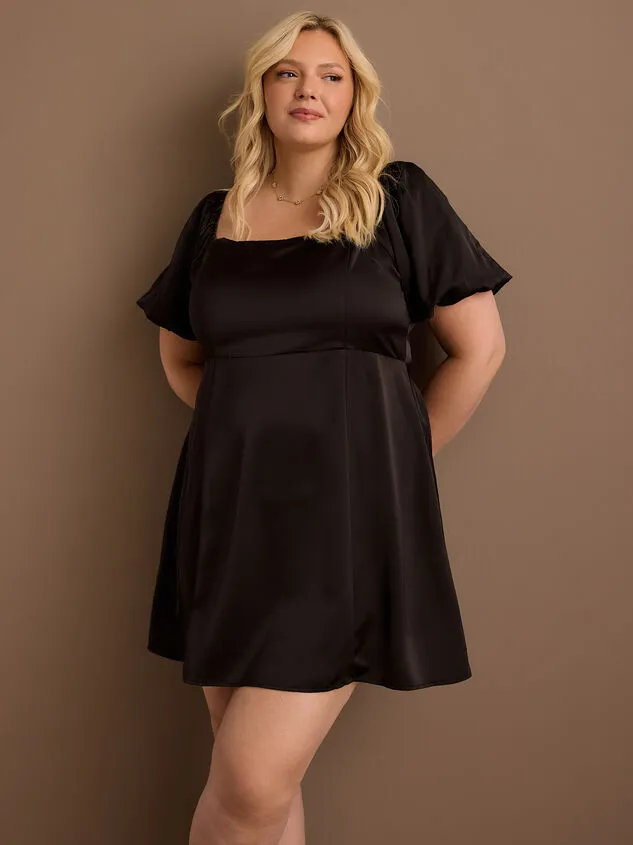 Nadia Satin Dress Black Women Altar039d State Dresses