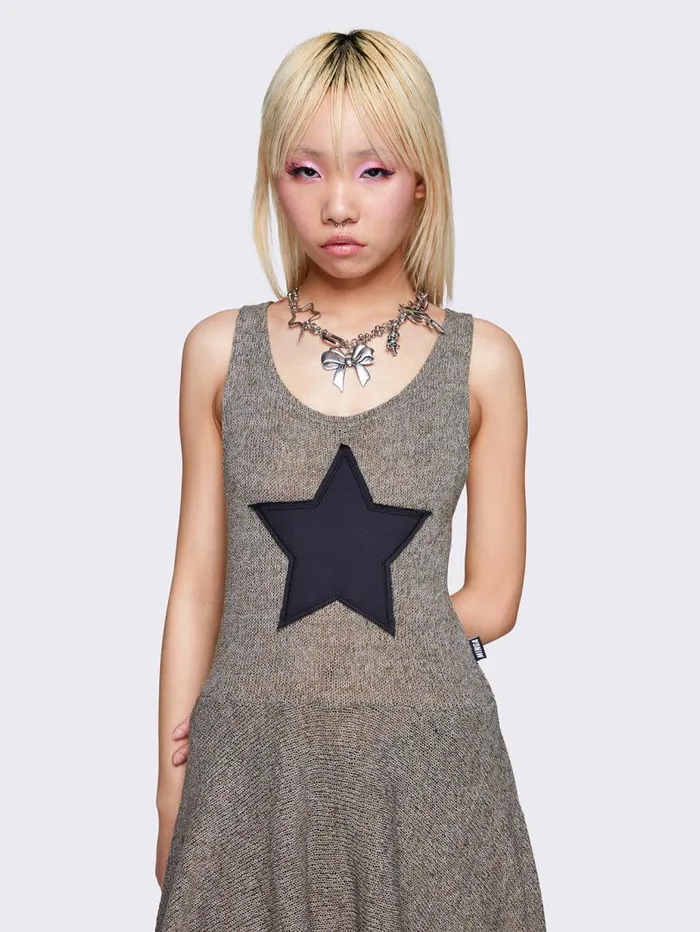 Nebula Asymmetric Mini Dress Women Minga London Knitwear