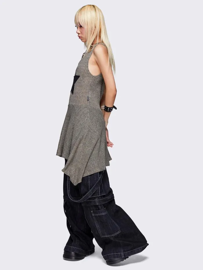 Nebula Asymmetric Mini Dress Women Minga London Knitwear