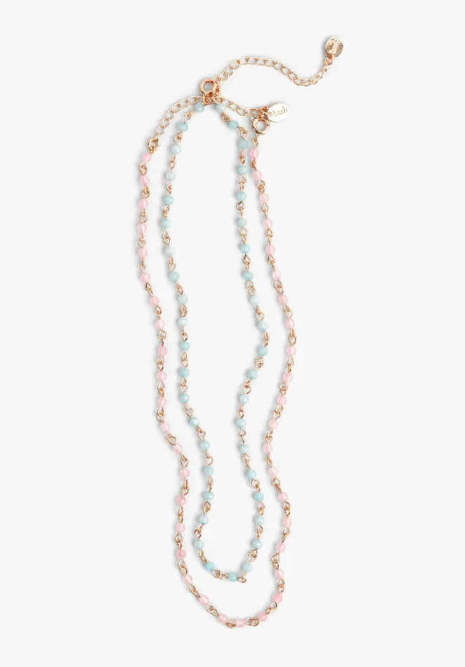 Necklaces Women Hush Imia Beaded Necklaces Rose Aqua