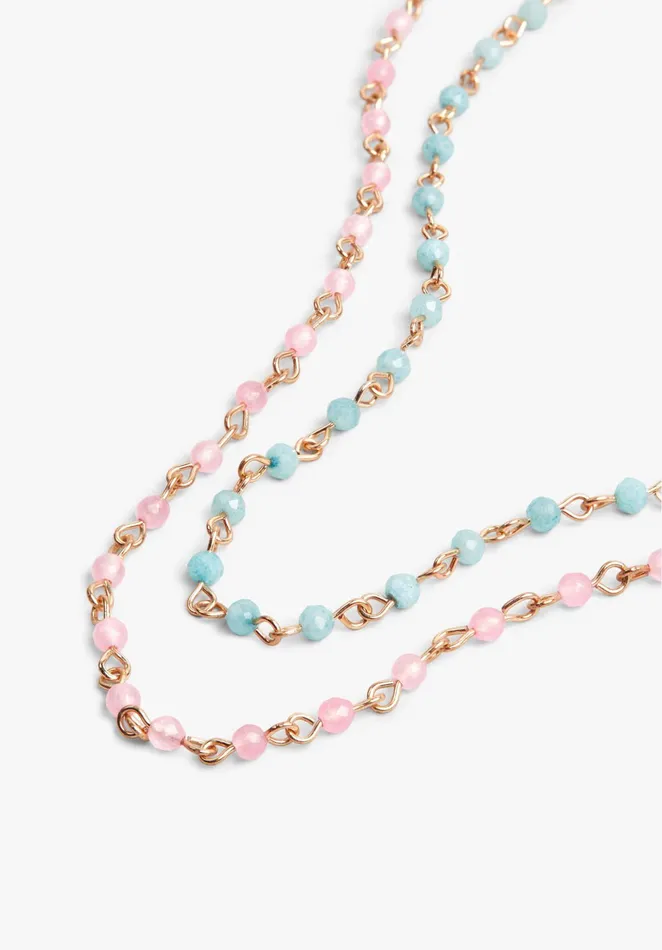 Necklaces Women Hush Imia Beaded Necklaces Rose Aqua