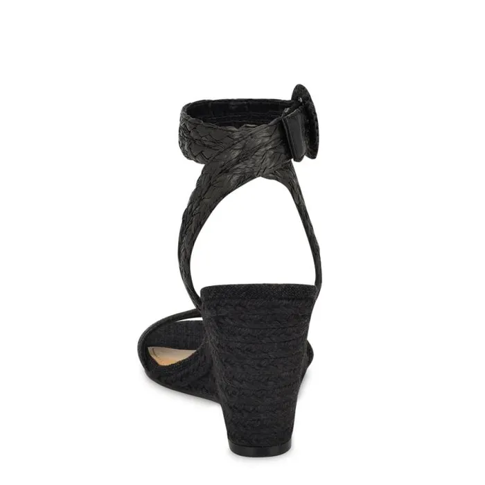Nerisa Espadrille Wedge Sandals Black Women Nine West Sandals