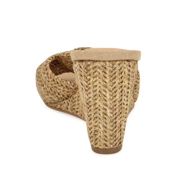 Nikhil Twist Wedge Sandals Natural Raffia Women Nine West Sandals Nikhil Twist Wedge Sandals Natural Raffia Women Nine West Sandals