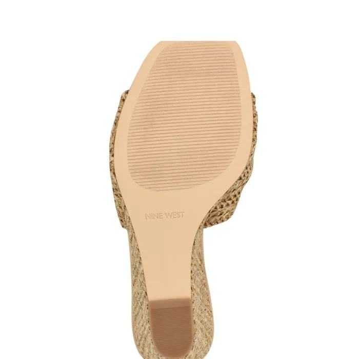 Nikhil Twist Wedge Sandals Natural Raffia Women Nine West Sandals Nikhil Twist Wedge Sandals Natural Raffia Women Nine West Sandals