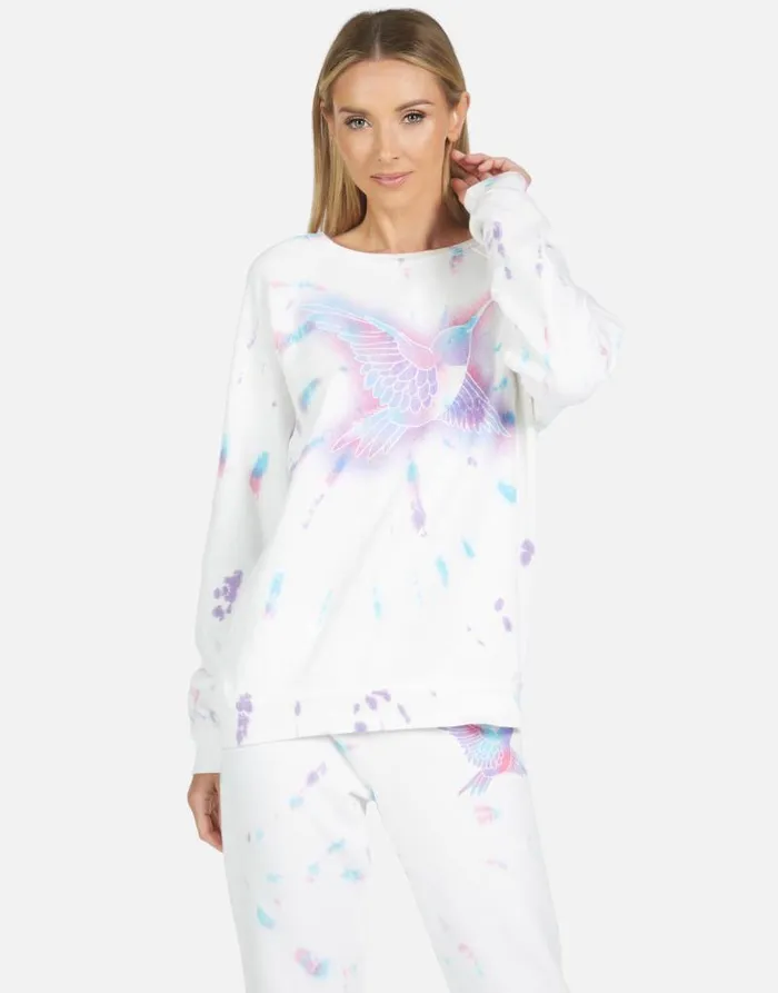 Noleta Spray Hummingbird Pastel Splash Women Lauren Moshi Long Sleeve