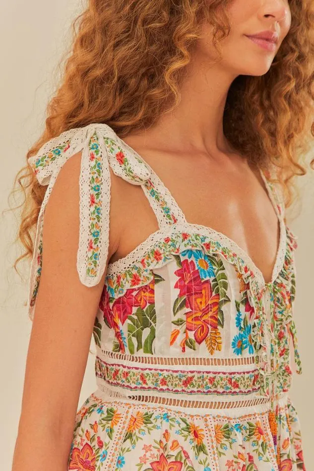 OffWhite Bloom Garden Sleeveless Blouse Women FARM Rio Blouses