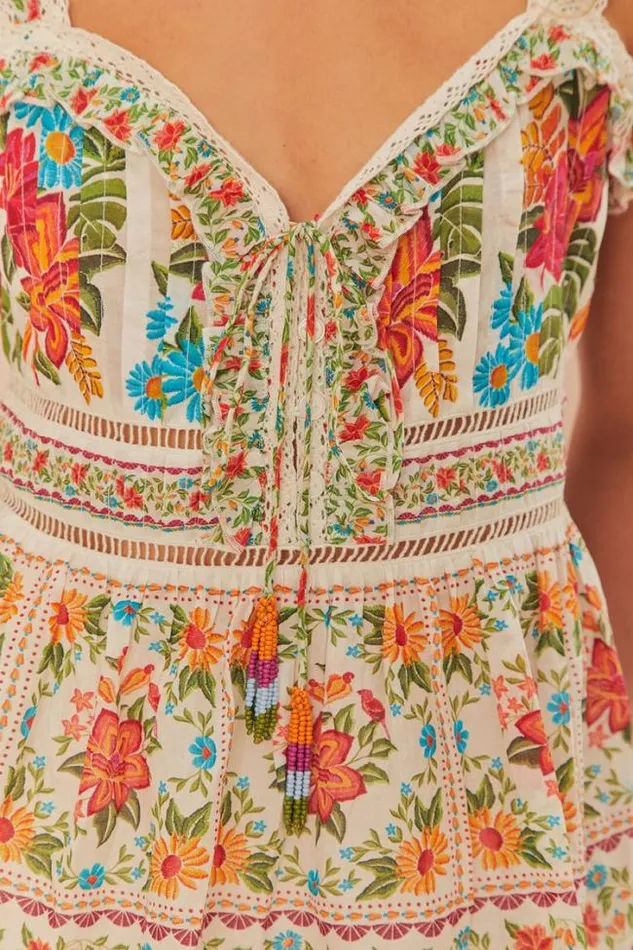 OffWhite Bloom Garden Sleeveless Blouse Women FARM Rio Blouses