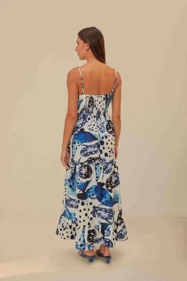 OffWhite Mantas Organic Cotton Maxi Dress Women FARM Rio Maxi Dresses
