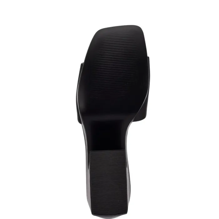 Oklee Platform Slide Sandals Black Women Nine West Heels