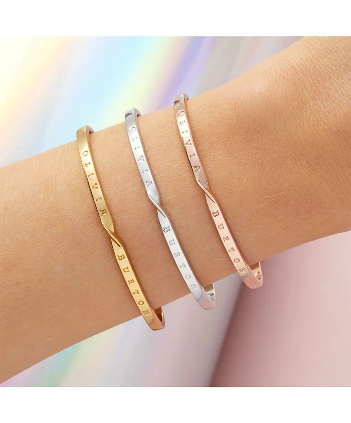 Olivia Burton Bracelets Women Silver Twist Bangle Olivia Burton Bracelets Women Silver Twist Bangle