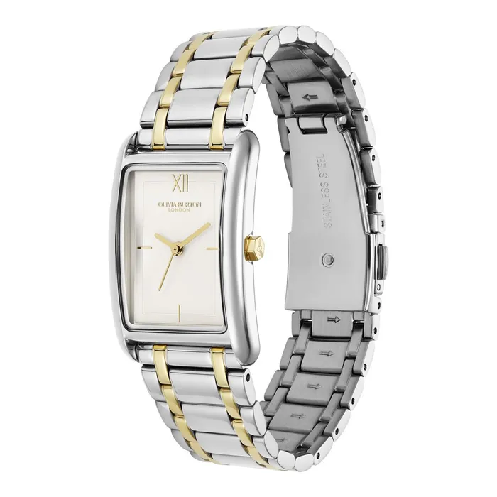 Olivia Burton Classic Watches Women 23mm Grove White and Two Tone Bracelet Watch