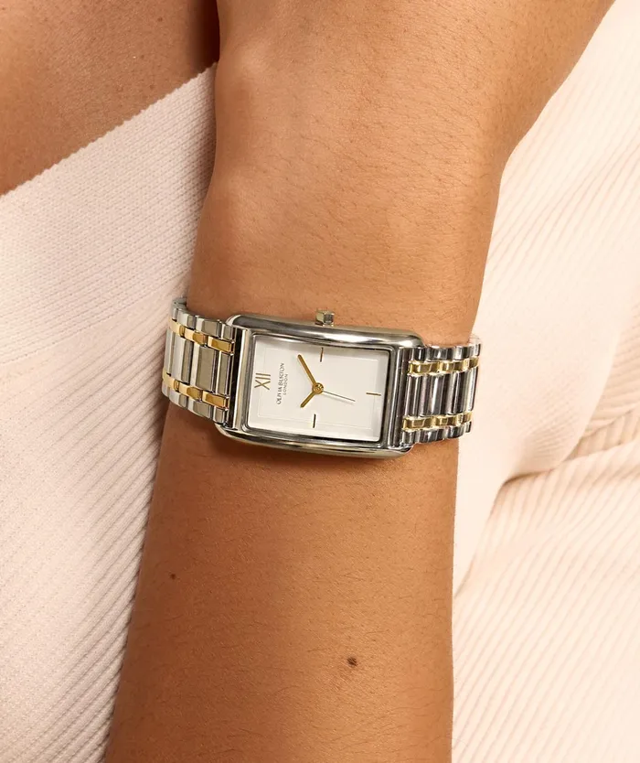 Olivia Burton Classic Watches Women 23mm Grove White and Two Tone Bracelet Watch